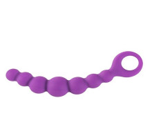 Фиолетовая анальная цепочка Bubble-Chain - 15 см. (фиолетовый)