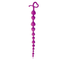 Фиолетовая анальная цепочка с ограничителем - 28 см. (фиолетовый)