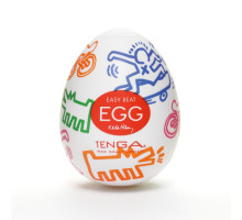 Мастурбатор-яйцо Keith Haring EGG STREET (разноцветный)