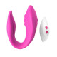 Розовый вибратор для пар с 10 режимами вибрации и пультом ДУ (розовый)