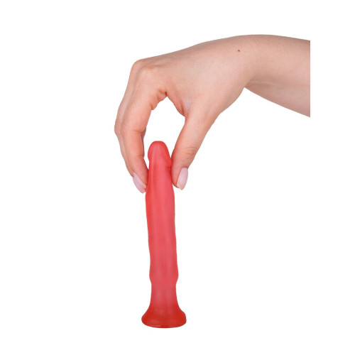Розовый анальный стимулятор без мошонки - 14 см. (розовый)