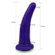 Фиолетовая гладкая изогнутая насадка-плаг - 13,3 см. (фиолетовый)