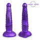 Фиолетовый фантазийный фаллоимитатор с пупырышками - 25 см. (фиолетовый)