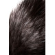 Черная анальная втулка с хвостом чернобурой лисы - размер М (черный)