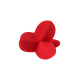 Красная силиконовая расширяющая анальная пробка Flower - 9 см. (красный)