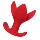 Красная силиконовая расширяющая анальная пробка Flower - 9 см. (красный)