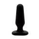Черная анальная пробка S Silicone Plug - 7,3 см. (черный)