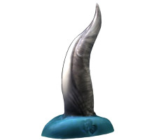Черно-голубой фаллоимитатор  Дельфин small  - 25 см. (черный с голубым)