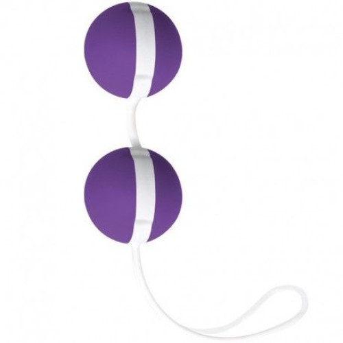 Фиолетово-белые вагинальные шарики Joyballs Bicolored (фиолетовый с белым)