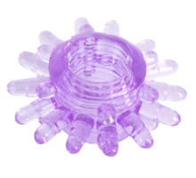 Фиолетовое гелевое эрекционное кольцо с шипиками (фиолетовый)