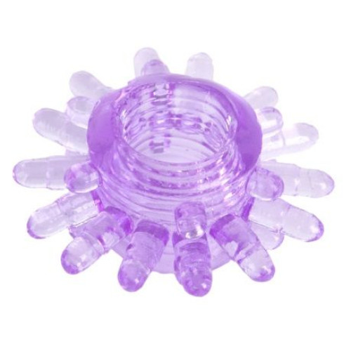 Фиолетовое гелевое эрекционное кольцо с шипиками (фиолетовый)