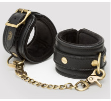 Черные наручники Bound to You Faux Leather Wrist Cuffs (черный)