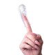 Прозрачная рельефная насадка на палец Gexa - 9 см. (прозрачный)