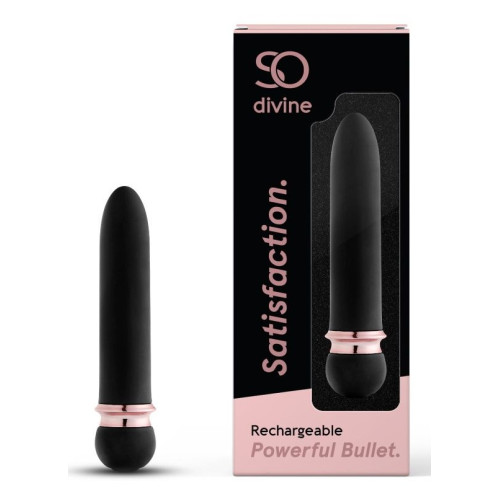 Черная вибропуля Satisfaction Powerful Bullet - 11,7 см. (черный)