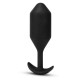Черная вибропробка для ношения Vibrating Snug Plug 5 - 16,5 см. (черный)