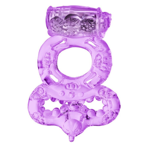 Фиолетовое виброкольцо с подхватом (фиолетовый)