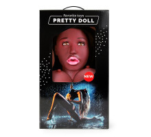 Темнокожая надувная секс-кукла с вибрацией Лионелла (коричневый)