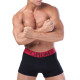 Мужские трусы-боксеры с широкой шелковистой резинкой (черный|XL)