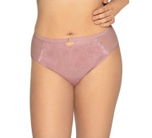 Трусики-бразилиана из жаккардовой ткани с сетчатыми вставками (нежно-розовый|XL)