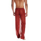 Мужские свободные брюки в крупный горох (красный с черным|L-XL)