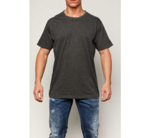 Мужская хлопковая футболка с короткими рукавами (серый|M)