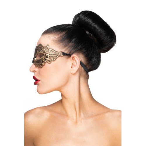 Золотистая карнавальная маска  Антарес (золотистый)