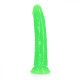 Зеленый люминесцентный фаллоимитатор на присоске - 22 см. (зеленый)