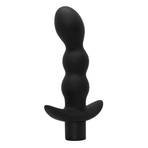 Чёрный анальный вибромассажёр Naughty - 14,5 см. (черный)