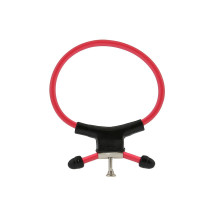 Красно-чёрное эрекционное кольцо с утяжкой RING OF POWER ADJUSTABLE RING (красный с черным)