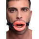 Кляп в форме губ Sissy Mouth Gag (розовый с черным)