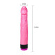 Розовый рельефный вибромассажер Adour Club - 22,5 см. (розовый)
