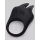 Черное эрекционное виброкольцо Sensation Rechargeable Vibrating Rabbit Love Ring (черный)