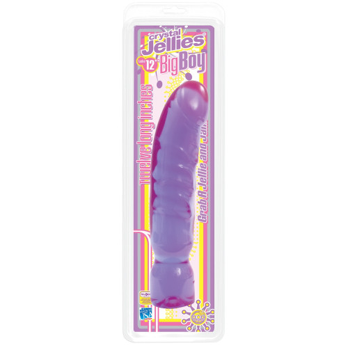 Фиолетовый фаллоимитатор Big Boy Dong Crystal Purple Jellie - 29,5 см. (фиолетовый)