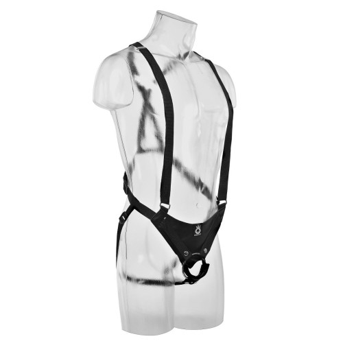 Страпон-система с телесной насадкой 10  Hollow Strap-On Suspender System - 25 см. (телесный)