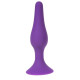 Фиолетовая силиконовая анальная пробка размера XL - 15 см. (фиолетовый)