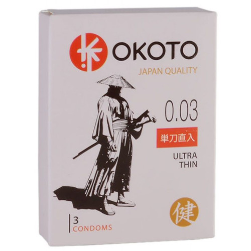 Ультратонкие презервативы OKOTO Ultra Thin - 3 шт. (прозрачный)