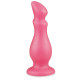 Розовая фигурная анальная пробка - 14 см. (розовый)
