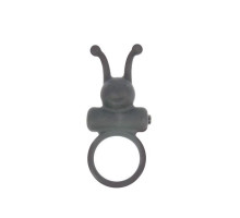 Чёрное эрекционное кольцо в форме букашки с вибрацией (черный)