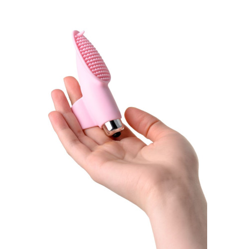 Нежно-розовая вибронасадка на палец JOS TWITY - 10,2 см. (нежно-розовый)