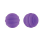 Фиолетовые стальные вагинальные шарики с силиконовым покрытием (фиолетовый)