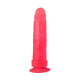 Розовый стимулятор-фаллос на присоске - 20,5 см. (розовый)
