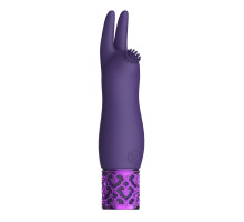 Фиолетовая перезаряжаемая вибпоруля Elegance - 11,8 см. (фиолетовый)