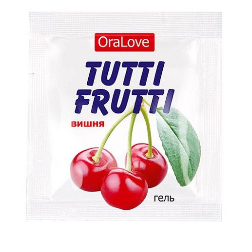 Саше гель-смазки Tutti-frutti с вишнёвым вкусом - 4 гр.