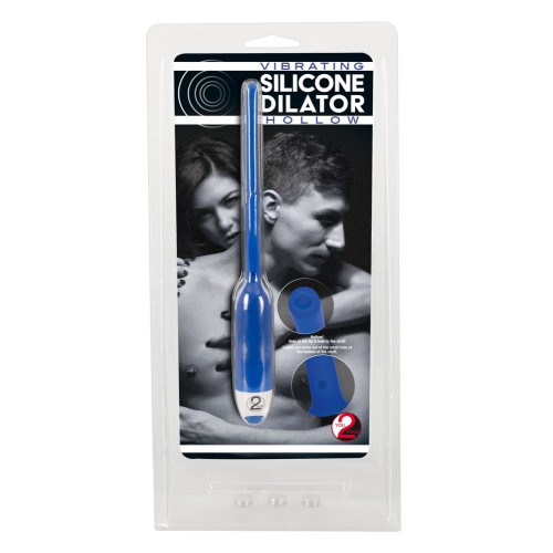 Полый уретральный вибростимулятор Dilator Vibrator (синий)