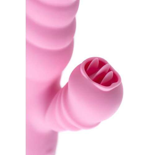 Розовый вибратор Lixy с возвратно-поступательным движением и нагревом - 23 см. (розовый)