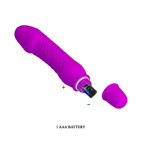 Фиолетовый мини-вибратор Stev -13,5 см. (фиолетовый)