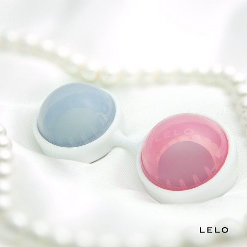 Вагинальные шарики Luna Beads (голубой с розовым)