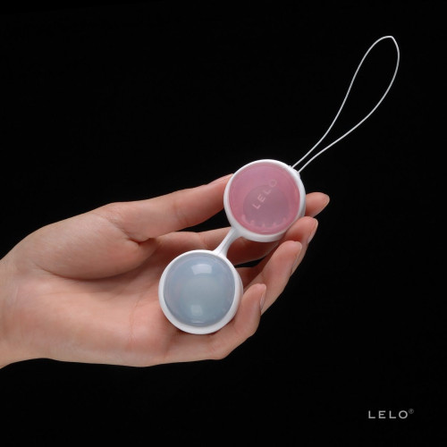 Вагинальные шарики Luna Beads (голубой с розовым)