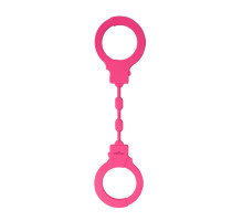Розовые силиконовые наручники (розовый)