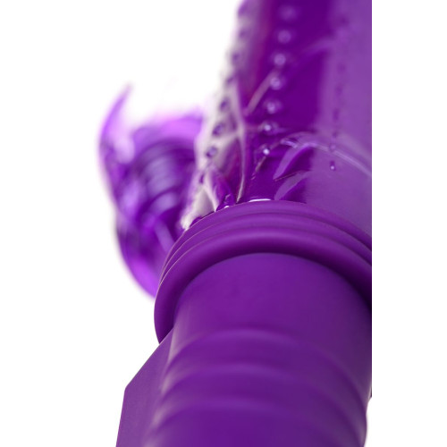 Фиолетовый вибратор-кролик на присоске - 23,5 см. (фиолетовый)
